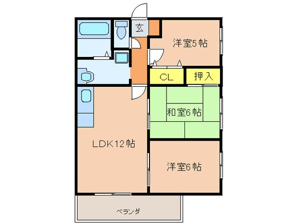 リバ－サイド中山の物件間取画像